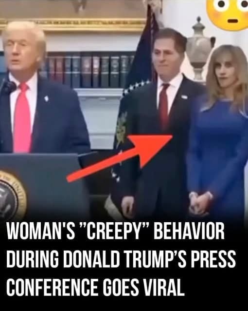 Woman’s “strange behavior” during White House press conference goes viral